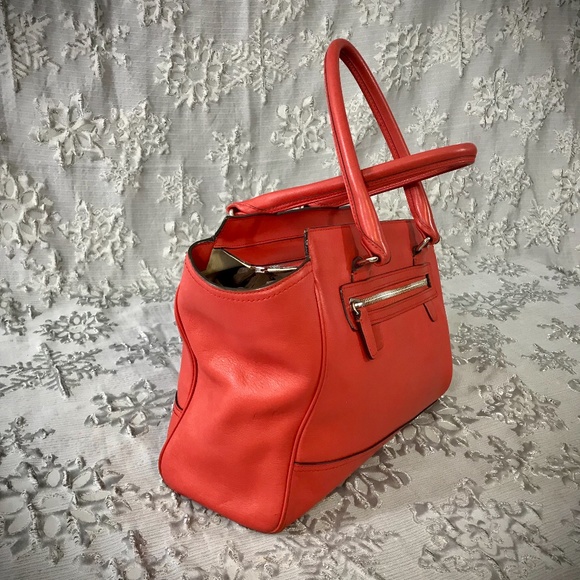 Coach Supple Leather Coral Handbag 13 x 9 x 4